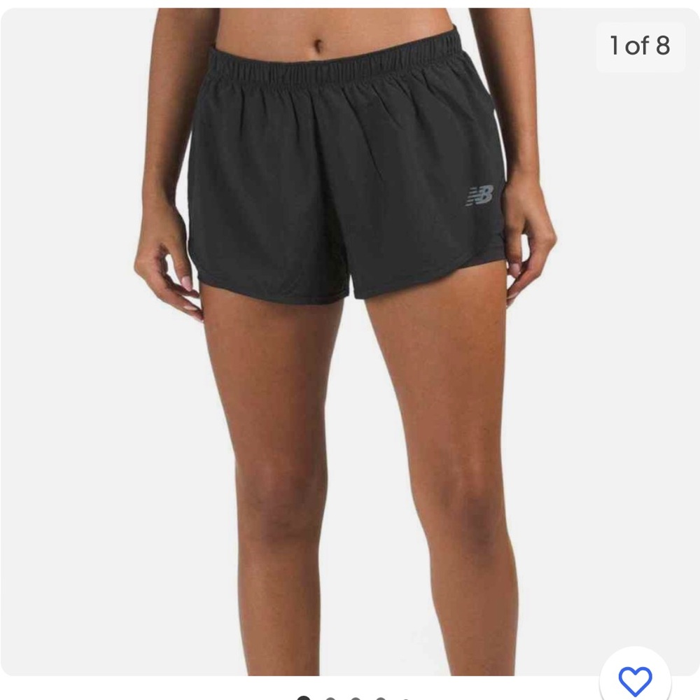 New Balance Size Small 2-In-1 Active Shorts Built-in Compression Shorts Black✨